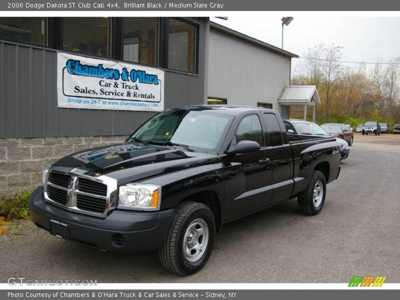 Brilliant Black / Medium Slate Gray 2006 Dodge Dakota ST Club Cab 4x4