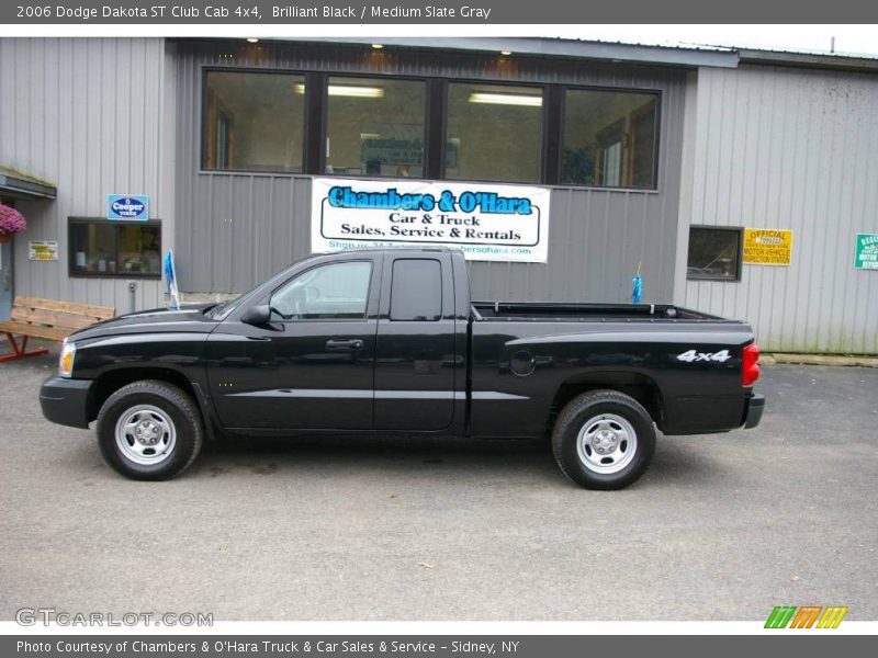 Brilliant Black / Medium Slate Gray 2006 Dodge Dakota ST Club Cab 4x4
