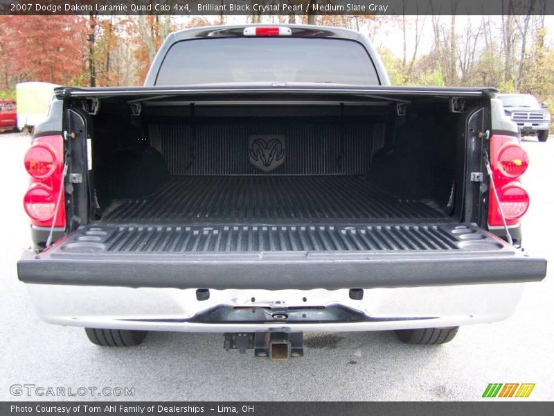 Brilliant Black Crystal Pearl / Medium Slate Gray 2007 Dodge Dakota Laramie Quad Cab 4x4