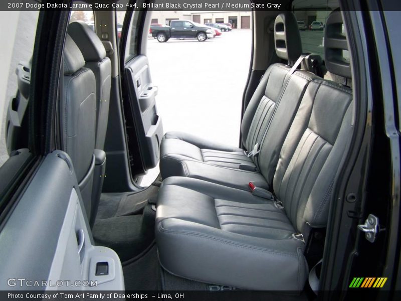 Brilliant Black Crystal Pearl / Medium Slate Gray 2007 Dodge Dakota Laramie Quad Cab 4x4