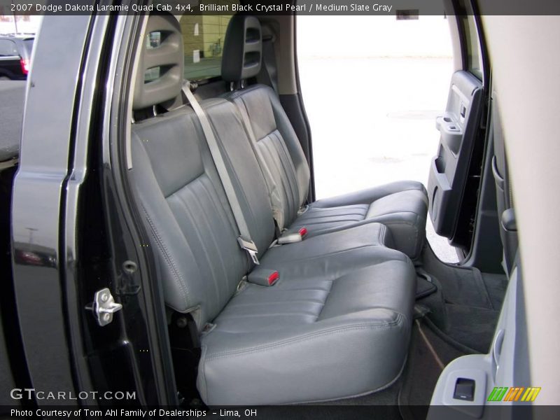Brilliant Black Crystal Pearl / Medium Slate Gray 2007 Dodge Dakota Laramie Quad Cab 4x4