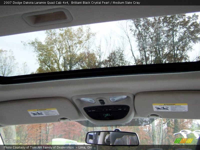 Brilliant Black Crystal Pearl / Medium Slate Gray 2007 Dodge Dakota Laramie Quad Cab 4x4