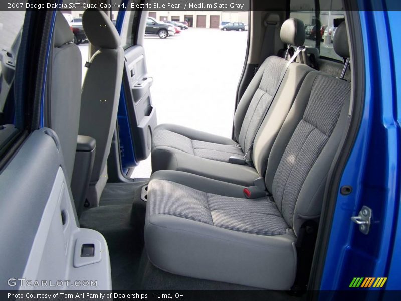 Electric Blue Pearl / Medium Slate Gray 2007 Dodge Dakota SXT Quad Cab 4x4
