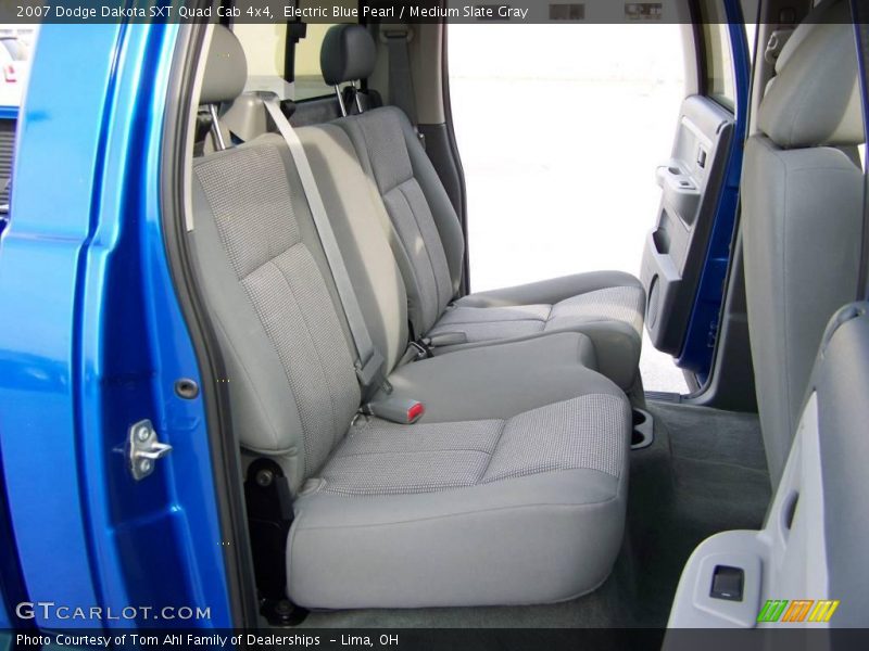 Electric Blue Pearl / Medium Slate Gray 2007 Dodge Dakota SXT Quad Cab 4x4