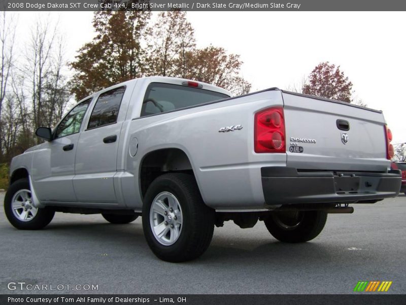 Bright Silver Metallic / Dark Slate Gray/Medium Slate Gray 2008 Dodge Dakota SXT Crew Cab 4x4