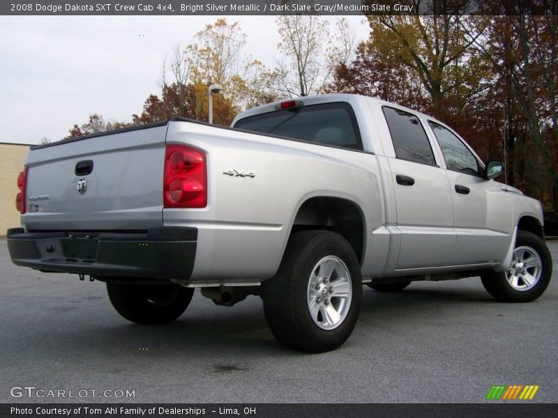 Bright Silver Metallic / Dark Slate Gray/Medium Slate Gray 2008 Dodge Dakota SXT Crew Cab 4x4