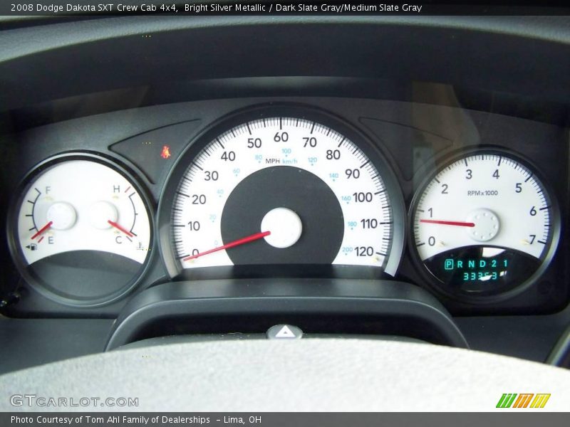 Bright Silver Metallic / Dark Slate Gray/Medium Slate Gray 2008 Dodge Dakota SXT Crew Cab 4x4