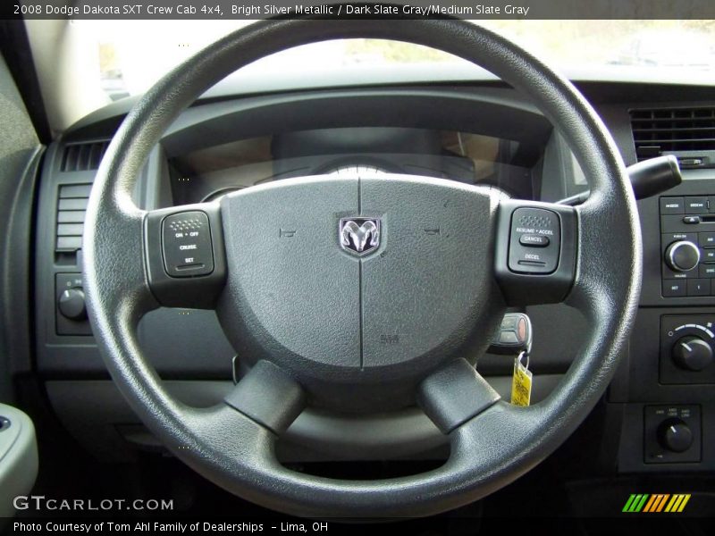 Bright Silver Metallic / Dark Slate Gray/Medium Slate Gray 2008 Dodge Dakota SXT Crew Cab 4x4
