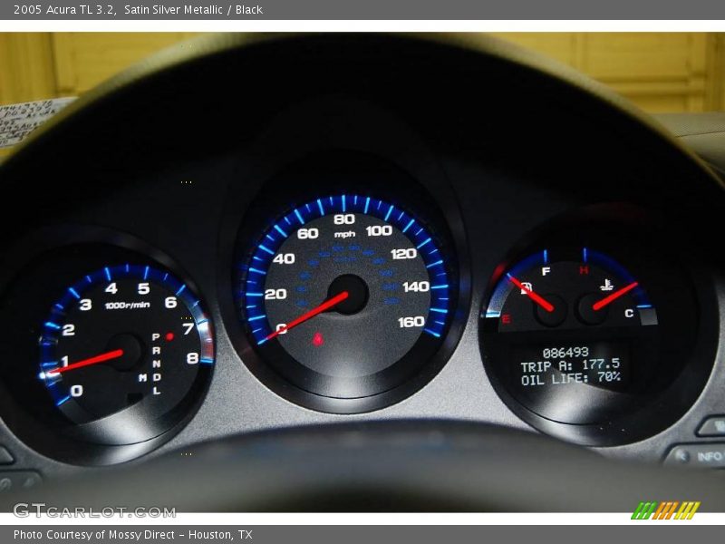 Satin Silver Metallic / Black 2005 Acura TL 3.2