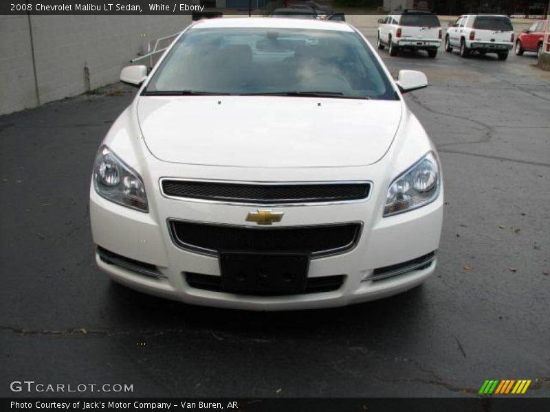 White / Ebony 2008 Chevrolet Malibu LT Sedan