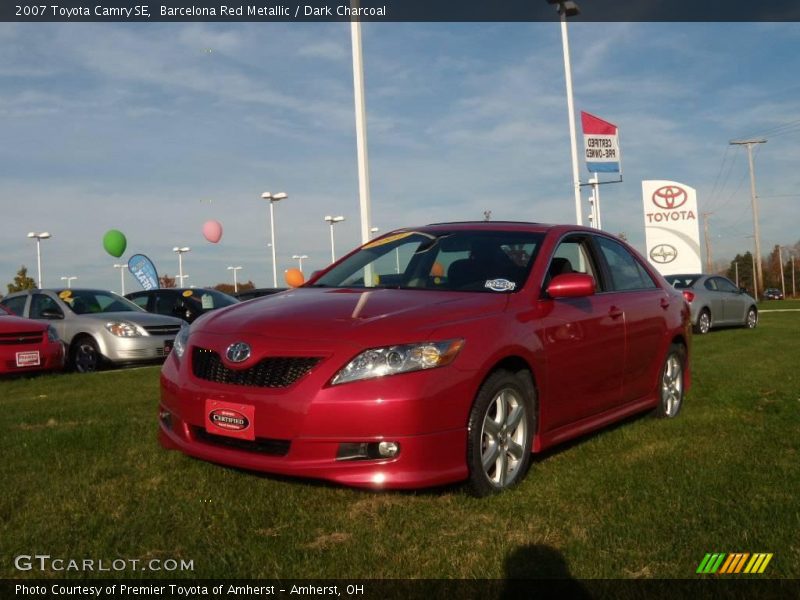 Barcelona Red Metallic / Dark Charcoal 2007 Toyota Camry SE