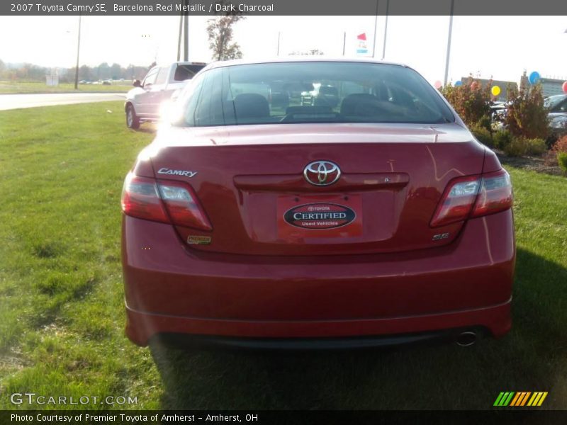 Barcelona Red Metallic / Dark Charcoal 2007 Toyota Camry SE