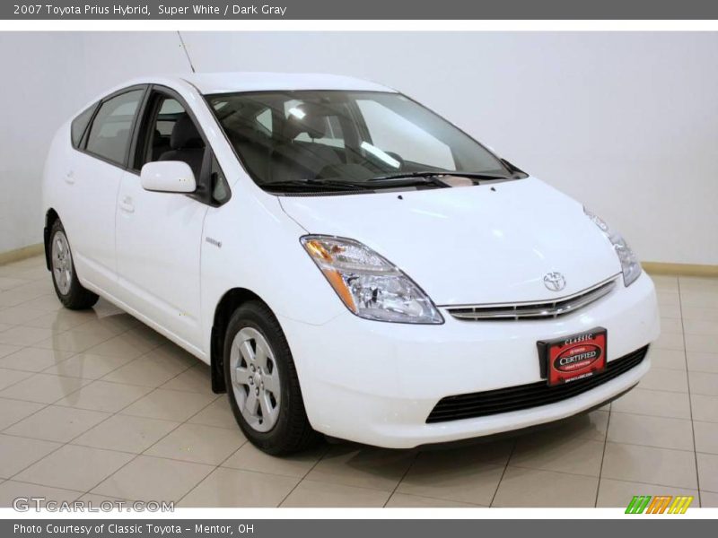 Super White / Dark Gray 2007 Toyota Prius Hybrid