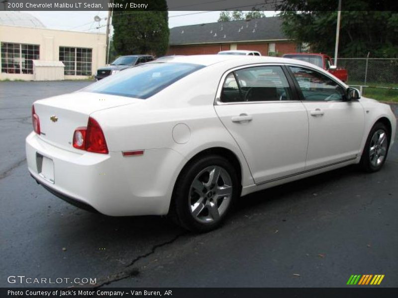 White / Ebony 2008 Chevrolet Malibu LT Sedan