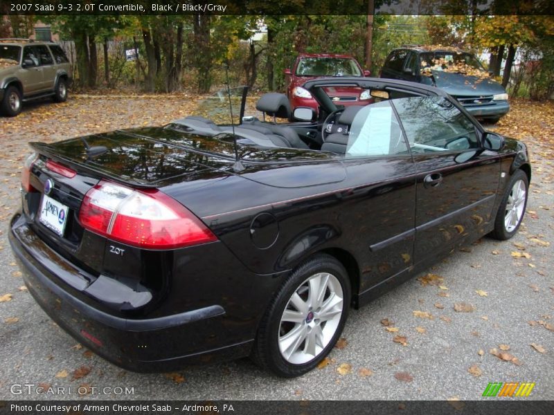 Black / Black/Gray 2007 Saab 9-3 2.0T Convertible