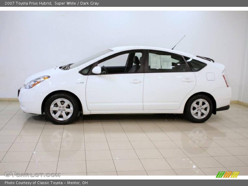 Super White / Dark Gray 2007 Toyota Prius Hybrid