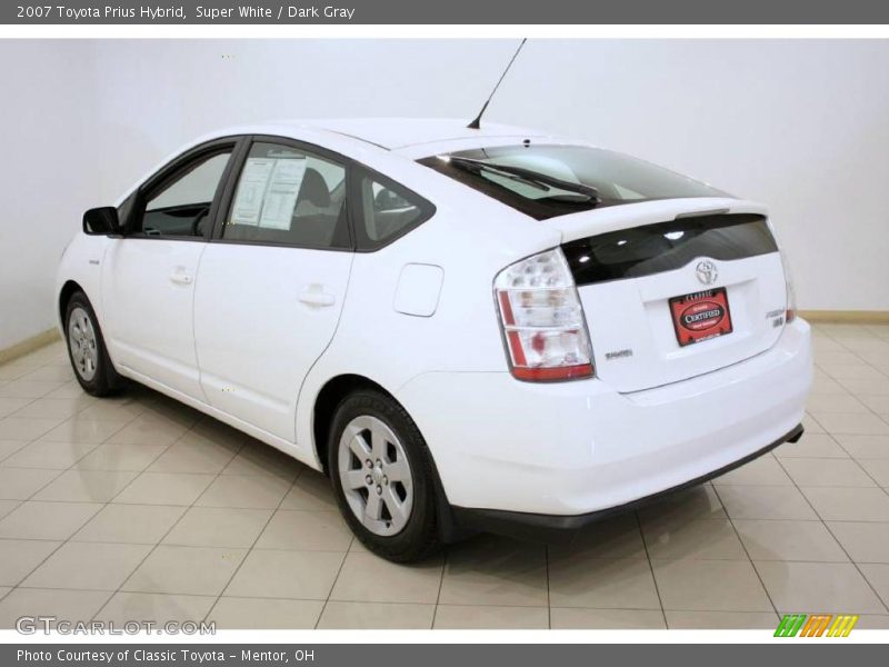 Super White / Dark Gray 2007 Toyota Prius Hybrid