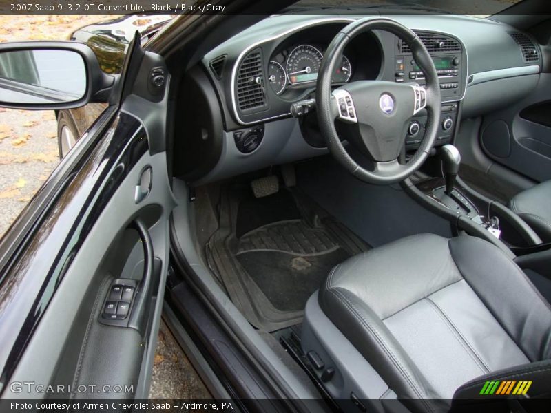 Black / Black/Gray 2007 Saab 9-3 2.0T Convertible