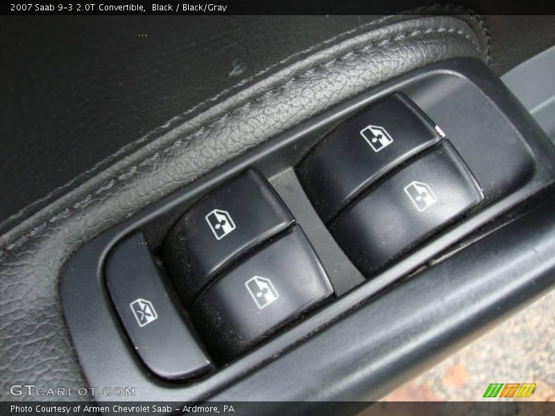 Black / Black/Gray 2007 Saab 9-3 2.0T Convertible