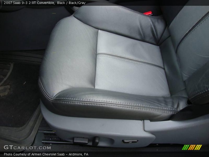 Black / Black/Gray 2007 Saab 9-3 2.0T Convertible