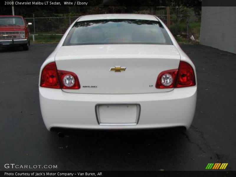 White / Ebony 2008 Chevrolet Malibu LT Sedan