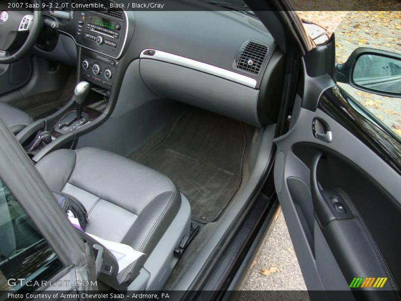 Black / Black/Gray 2007 Saab 9-3 2.0T Convertible