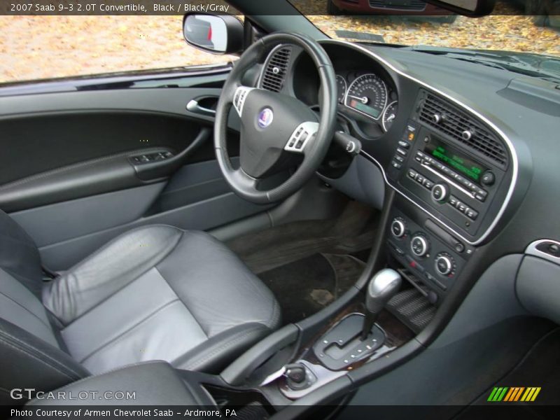 Black / Black/Gray 2007 Saab 9-3 2.0T Convertible