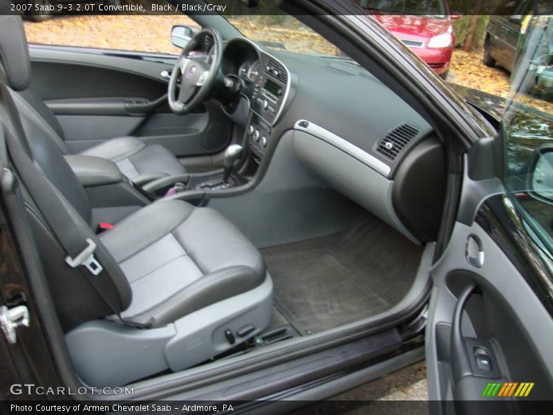 Black / Black/Gray 2007 Saab 9-3 2.0T Convertible