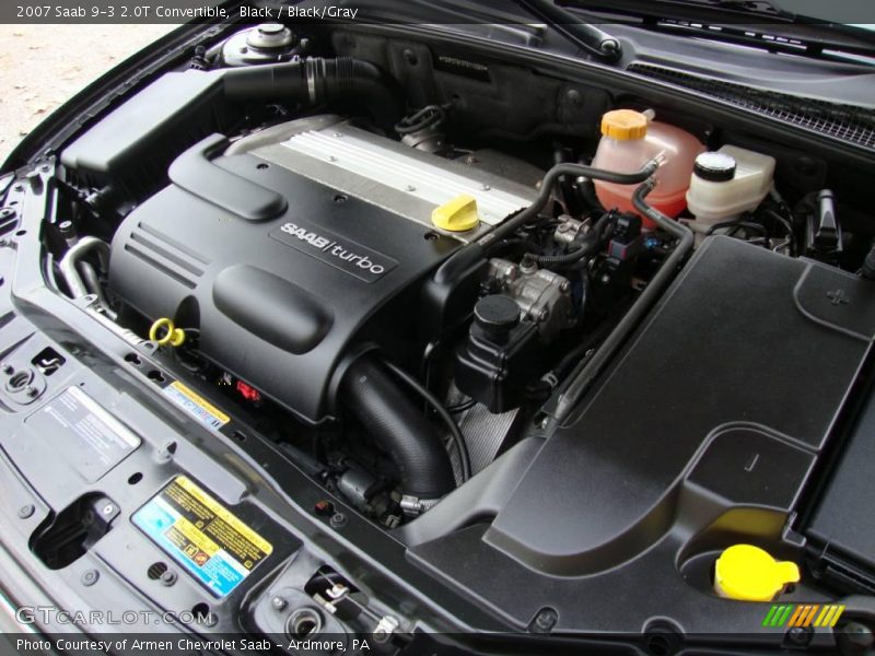 Black / Black/Gray 2007 Saab 9-3 2.0T Convertible