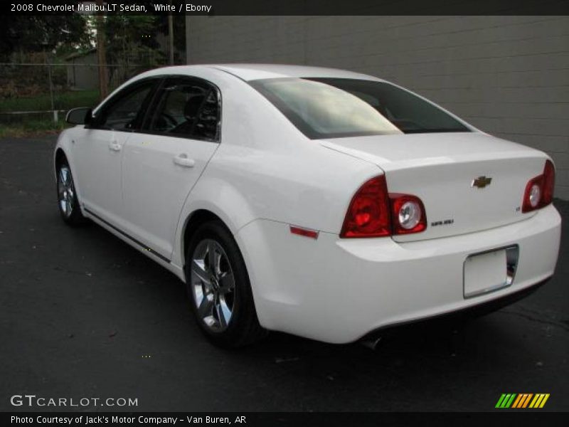White / Ebony 2008 Chevrolet Malibu LT Sedan
