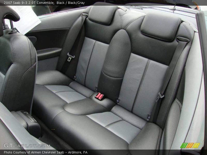 Black / Black/Gray 2007 Saab 9-3 2.0T Convertible