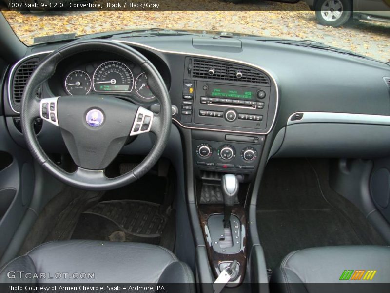 Black / Black/Gray 2007 Saab 9-3 2.0T Convertible