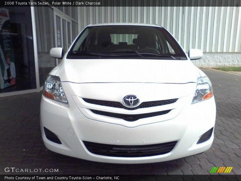 Polar White / Dark Charcoal 2008 Toyota Yaris Sedan