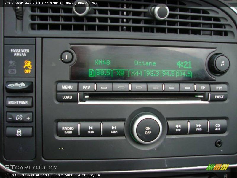 Black / Black/Gray 2007 Saab 9-3 2.0T Convertible