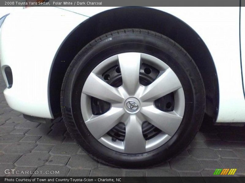 Polar White / Dark Charcoal 2008 Toyota Yaris Sedan