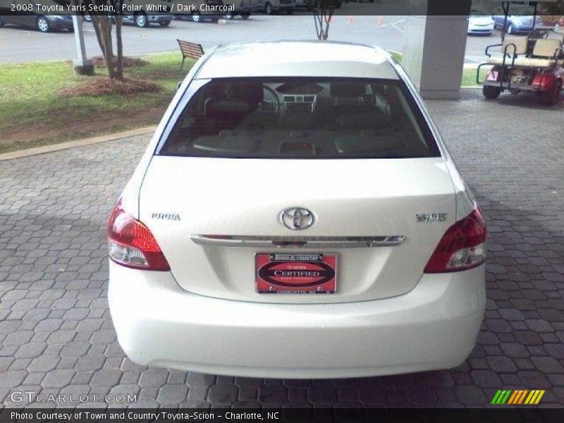 Polar White / Dark Charcoal 2008 Toyota Yaris Sedan