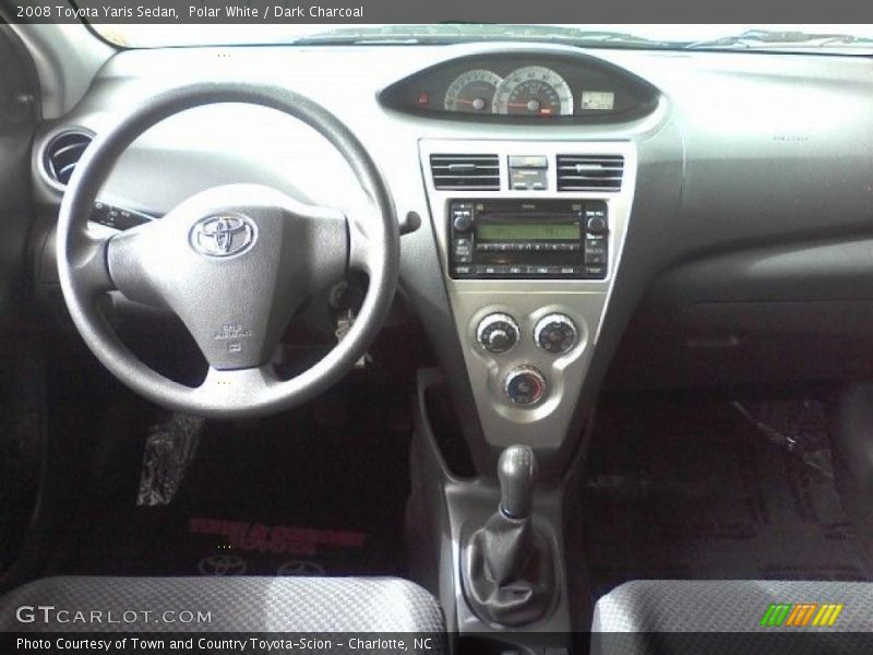 Polar White / Dark Charcoal 2008 Toyota Yaris Sedan