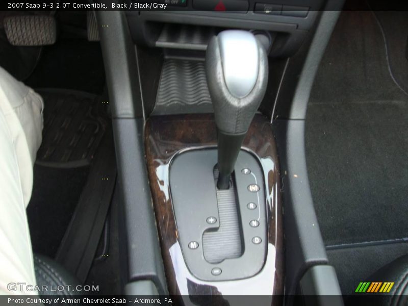 Black / Black/Gray 2007 Saab 9-3 2.0T Convertible