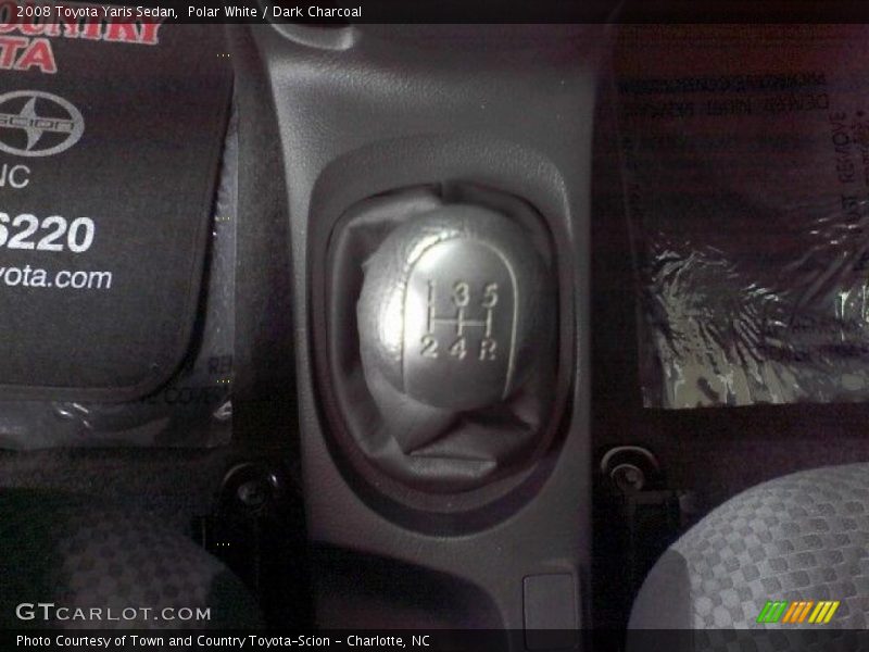 Polar White / Dark Charcoal 2008 Toyota Yaris Sedan