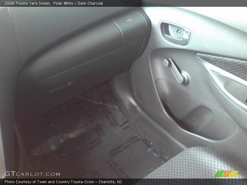 Polar White / Dark Charcoal 2008 Toyota Yaris Sedan