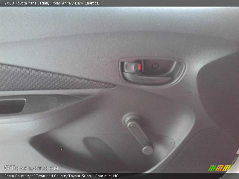 Polar White / Dark Charcoal 2008 Toyota Yaris Sedan