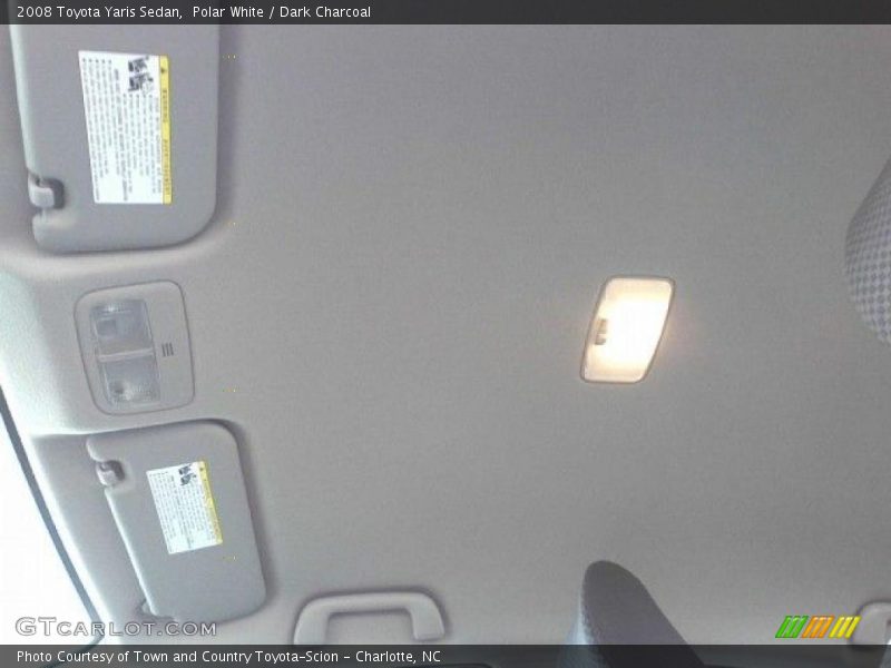 Polar White / Dark Charcoal 2008 Toyota Yaris Sedan