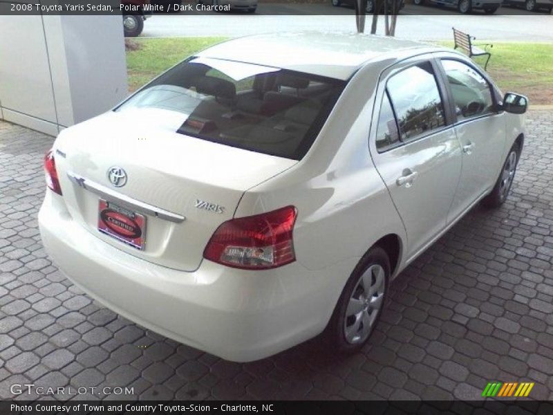 Polar White / Dark Charcoal 2008 Toyota Yaris Sedan