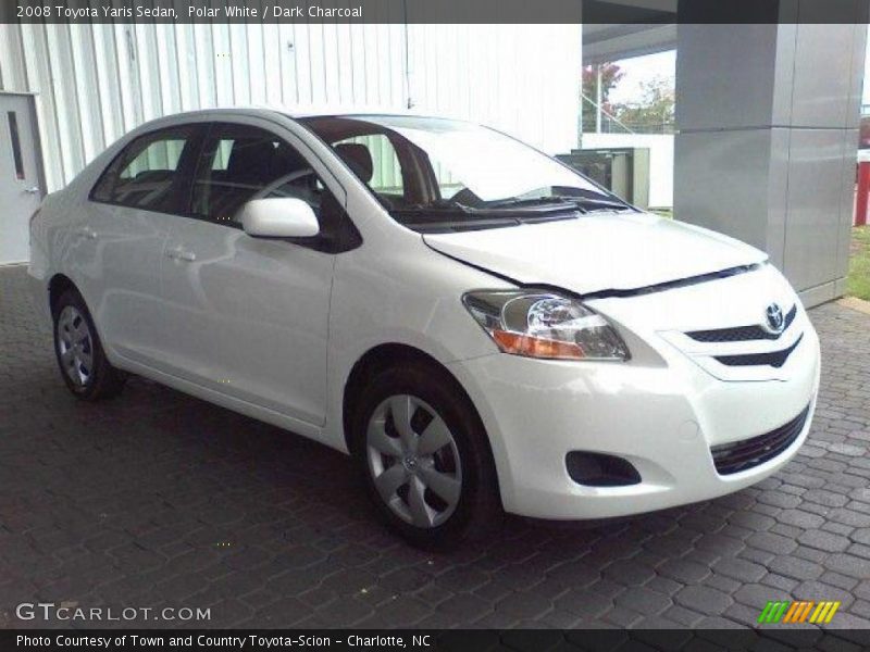 Polar White / Dark Charcoal 2008 Toyota Yaris Sedan