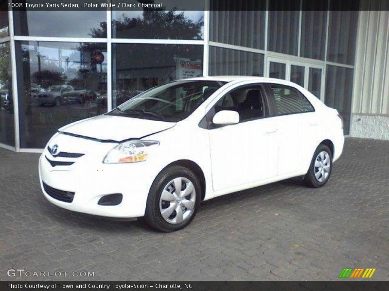 Polar White / Dark Charcoal 2008 Toyota Yaris Sedan