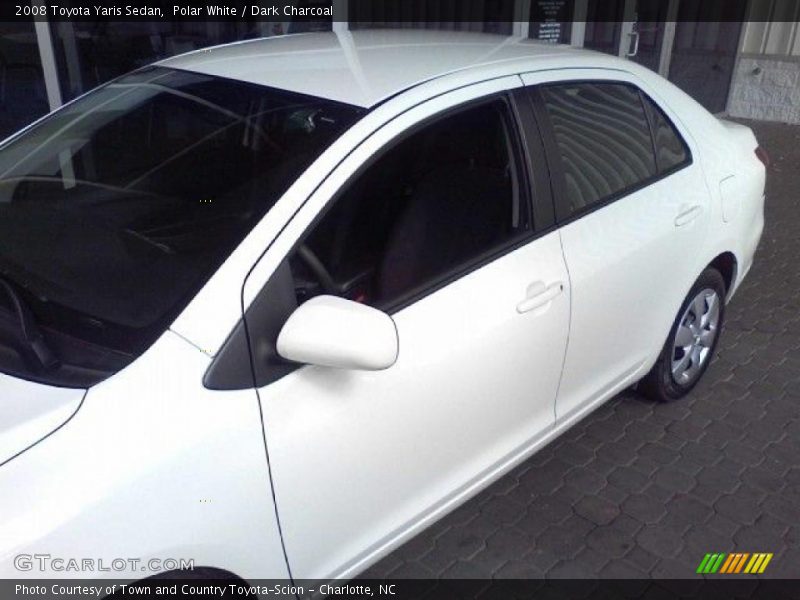 Polar White / Dark Charcoal 2008 Toyota Yaris Sedan