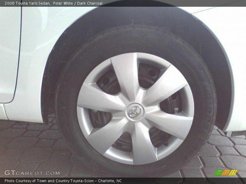 Polar White / Dark Charcoal 2008 Toyota Yaris Sedan
