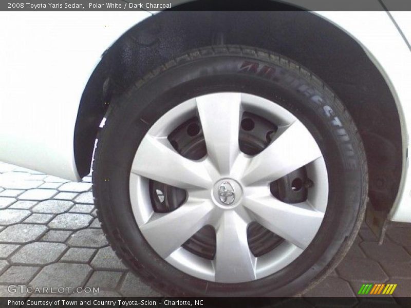 Polar White / Dark Charcoal 2008 Toyota Yaris Sedan