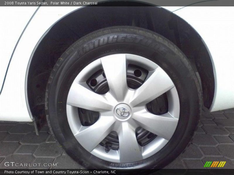 Polar White / Dark Charcoal 2008 Toyota Yaris Sedan