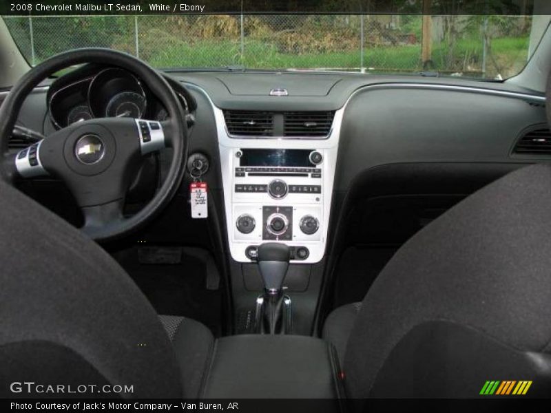 White / Ebony 2008 Chevrolet Malibu LT Sedan